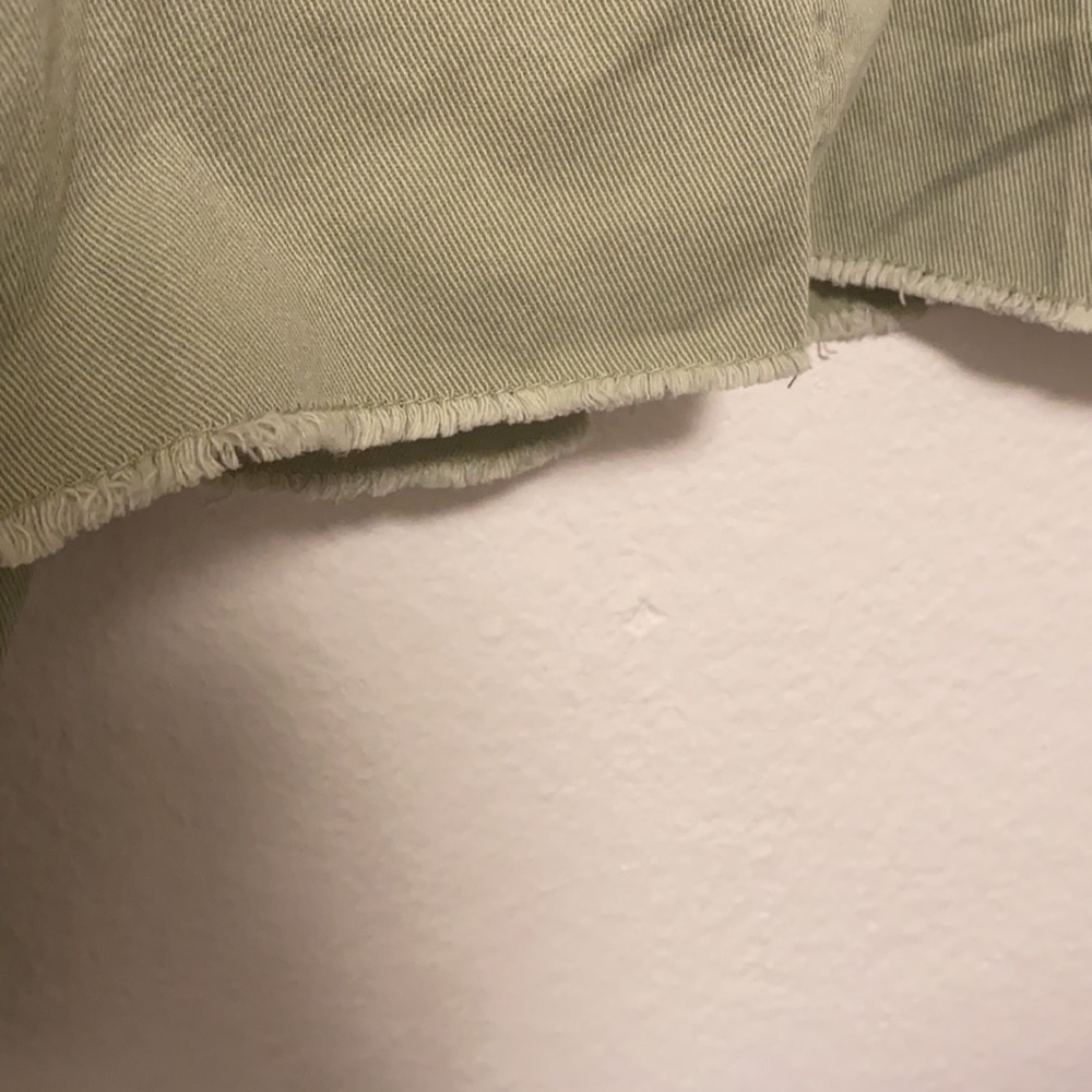 Timing Light Green Button Up Jacket With Fray Bot… - image 4